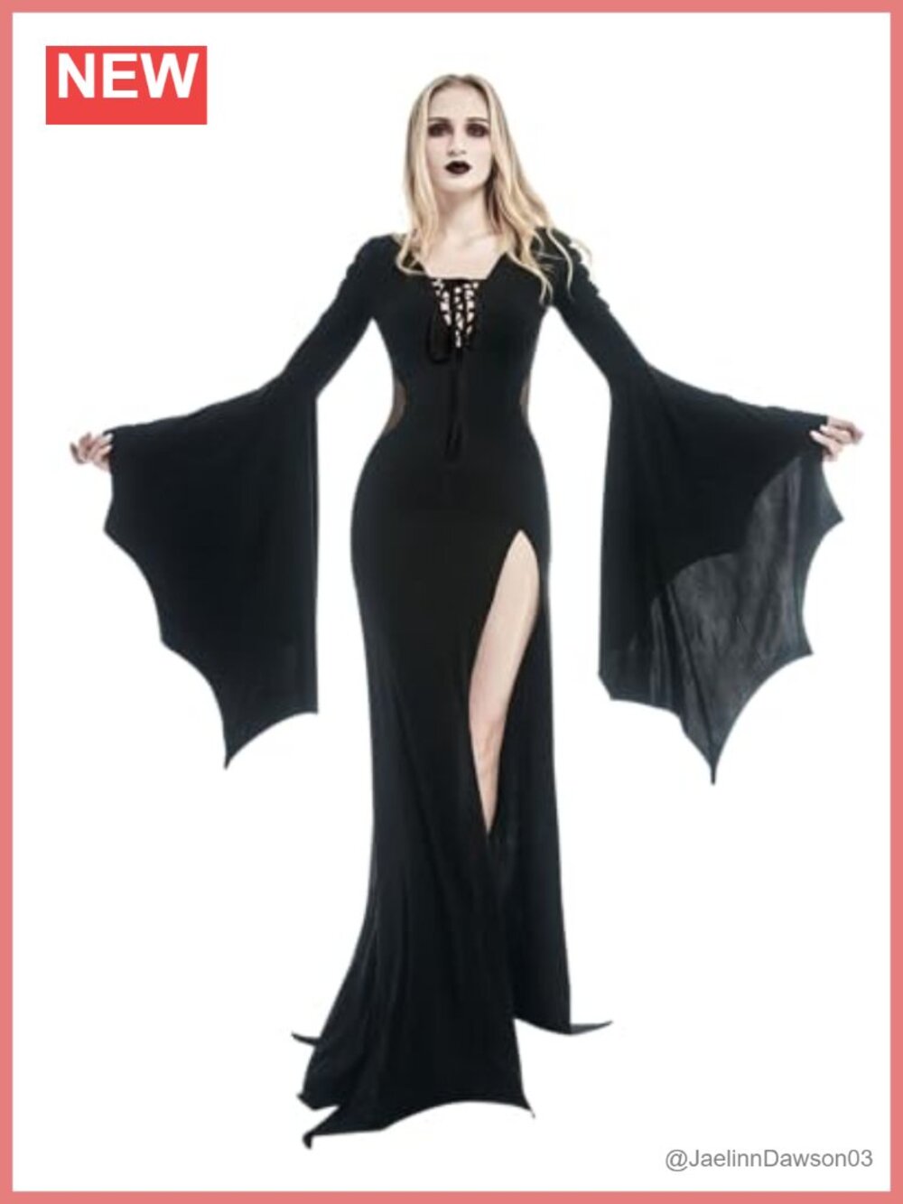 Gothic Vintage Long Sleeve Maxi Halloween Costume Dress